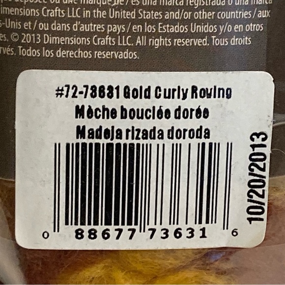 12 Dimensions FeltWorks 100% Wool Gold Curly Roving 0.25oz Needle Felting Crafts - Picture 8 of 15